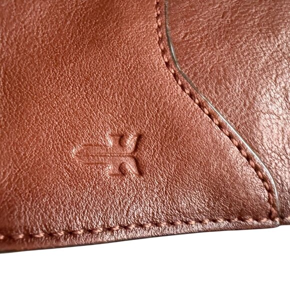 Frye Lucy Leather Wristlet Clutch Women's Brown Everyday Minimalist Classic - Picture 4 of 9